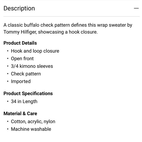 Tommy Hilfiger Wrap NWT - Picture 6 of 6